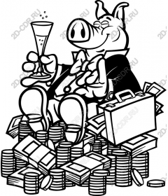  Fancy rich pig