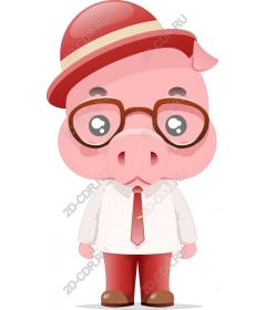 Quirky character is a pig