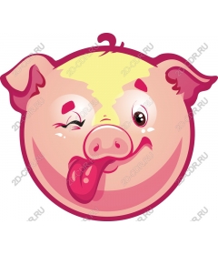  Cartoon "Playful pig"