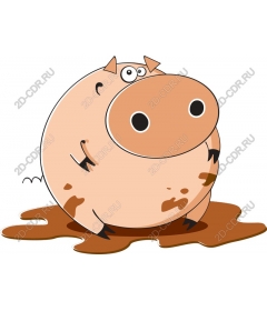 Cartoon Pig in and