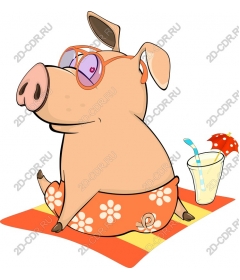  Charming summer pig