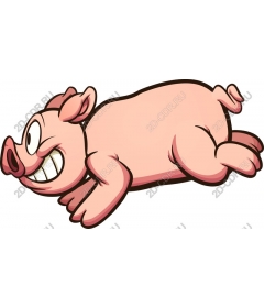  Funny cartoon pig