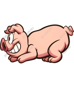  Funny cartoon pig