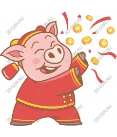 Festive holiday pig