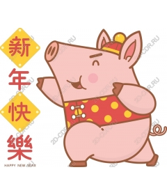 The celebration of the Lunar New year of the Pig