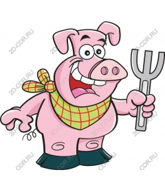  Funny cartoon pig