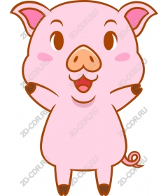  Funny cartoon pig