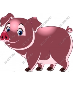  Funny cartoon pig