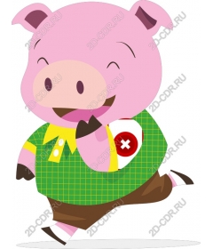  Whimsical Pink Pig character