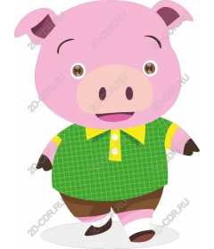 Playful character is a pig
