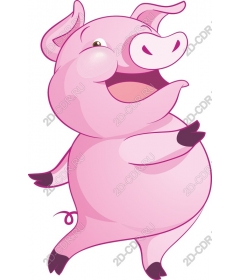  Funny cartoon pig