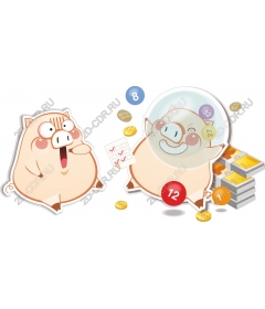  Set "Playful pig"
