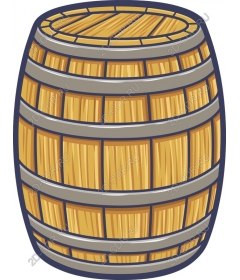  Classic wooden barrel