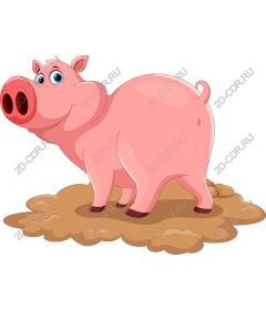  Funny cartoon pig