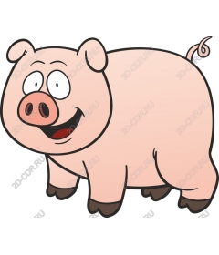  Funny cartoon pig