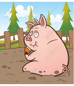  Whimsical pig, time for a snack