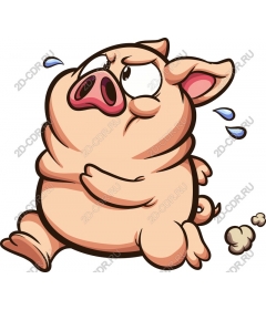 Chubby cartoon pig