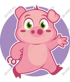  Funny cartoon pig