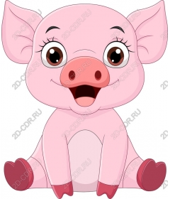  Cute cartoon pig
