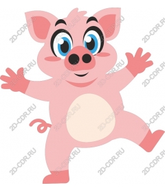  Cute cartoon pig
