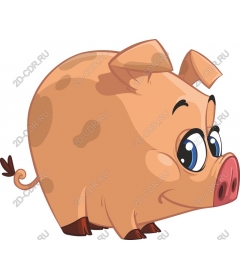  Cute cartoon pig