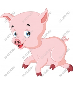 Cute cartoon pig