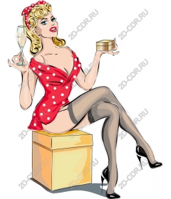 Glamorous retro-girl style pin up