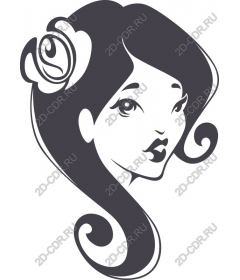  Elegant female with a rose