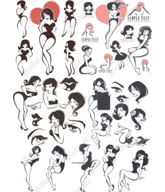 Vintage Glamour Set-Retro Women's Set