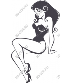 Glamorous girl style pin up