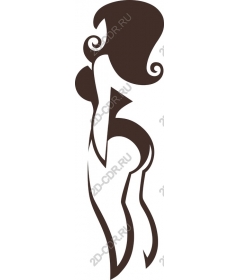 Stylized elegance: female figure