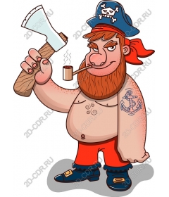 Pirate character - a playful sea