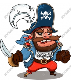 Animated pirate character