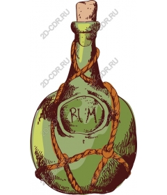 Vintage bottle of rum