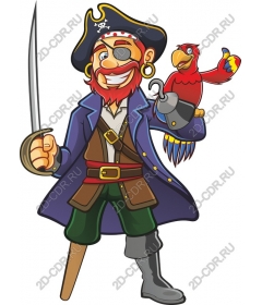  Bright pirate character
