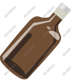 Bottle brown glass premium