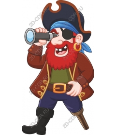 Playful pirate character