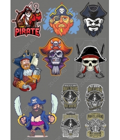 Set of cliparts "Pirate adventures"