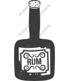The classic bottle of rum