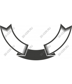  Elegant stylized banner-ribbon