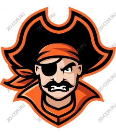  Mascot fierce pirate