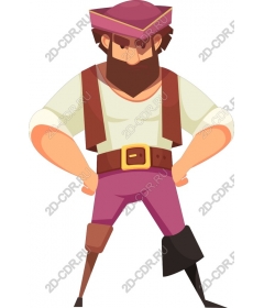  Bright pirate character