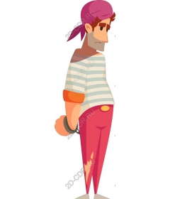 Swashbuckling pirate character