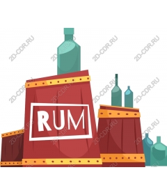  Colorful barrels of rum