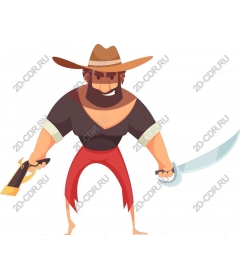  Bright pirate character
