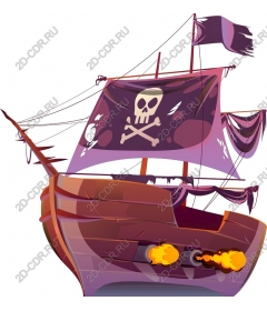  Bright pirate ship