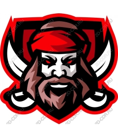  Mascot fierce pirate