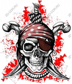 Pirate skull with crossed swords
