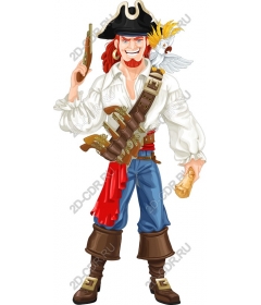 Adventurous pirate character
