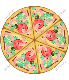 Pizza with seafood